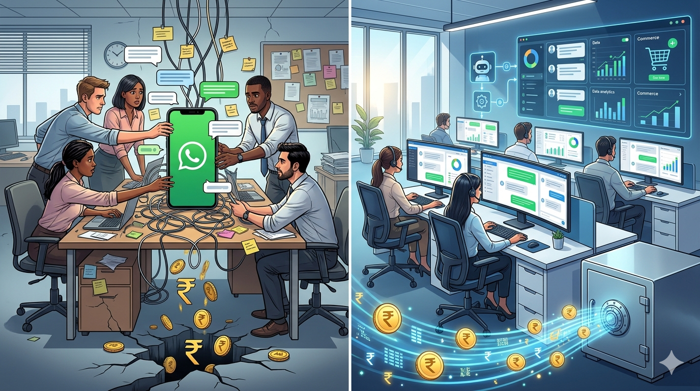 WhatsApp Business App vs API: The Decision That’s Costing Mid-Market Brands ₹15L+ Every Year