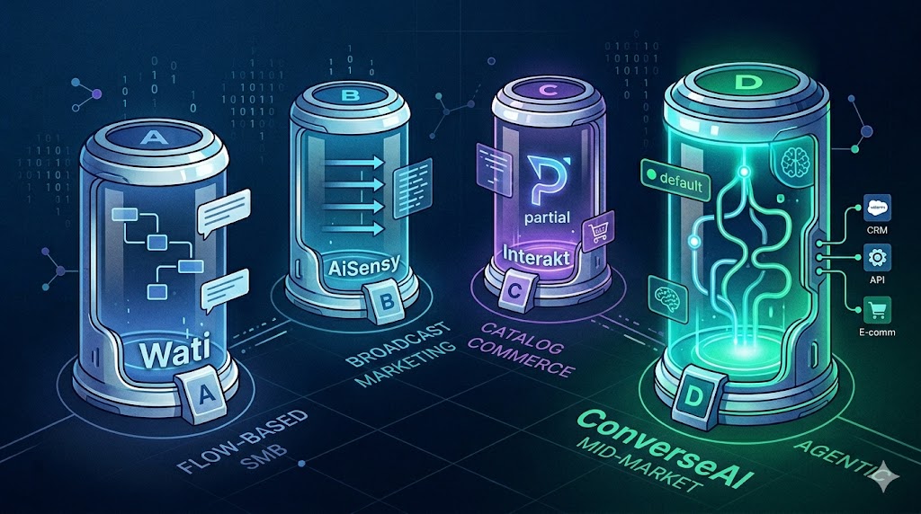 Wati, AiSensy, Interakt or ConverseAI: An Honest 2026 Comparison for Mid-Market
