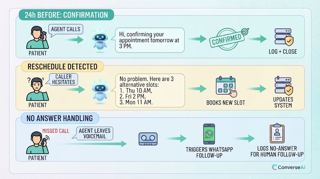 No-show revenue loss vs appointment reminder voice agent ROI — monthly cost and recovery calculation No-show revenue loss vs appointment reminder voice agent ROI — monthly cost and recovery calculation