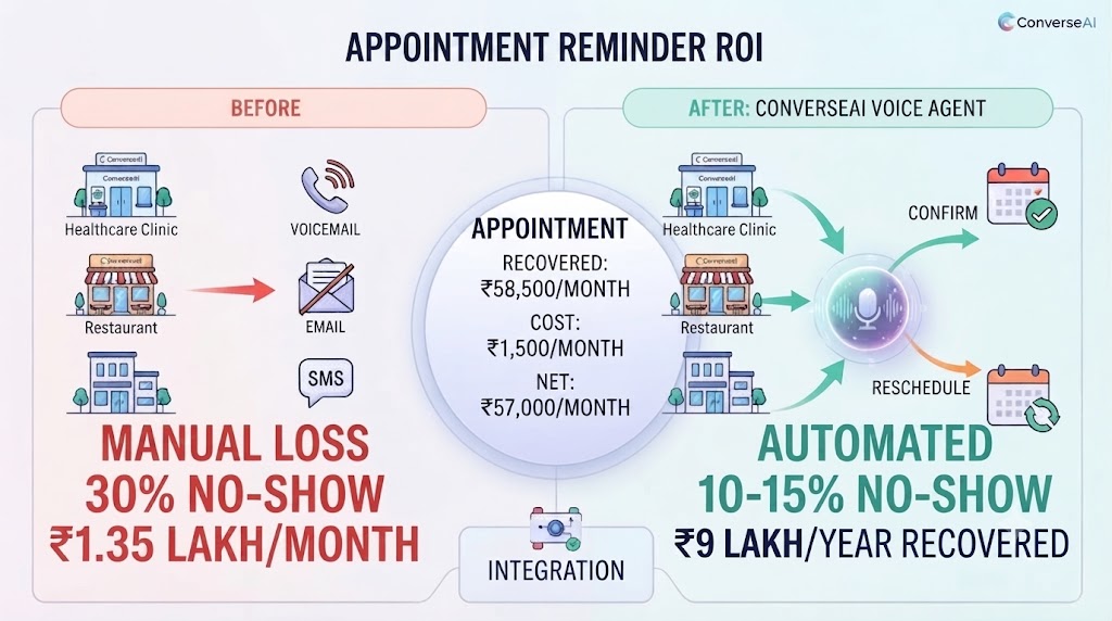 Appointment Reminders With Voice Agents: Cut No-Shows by 15-25% Across Healthcare, Hospitality & Professional Services